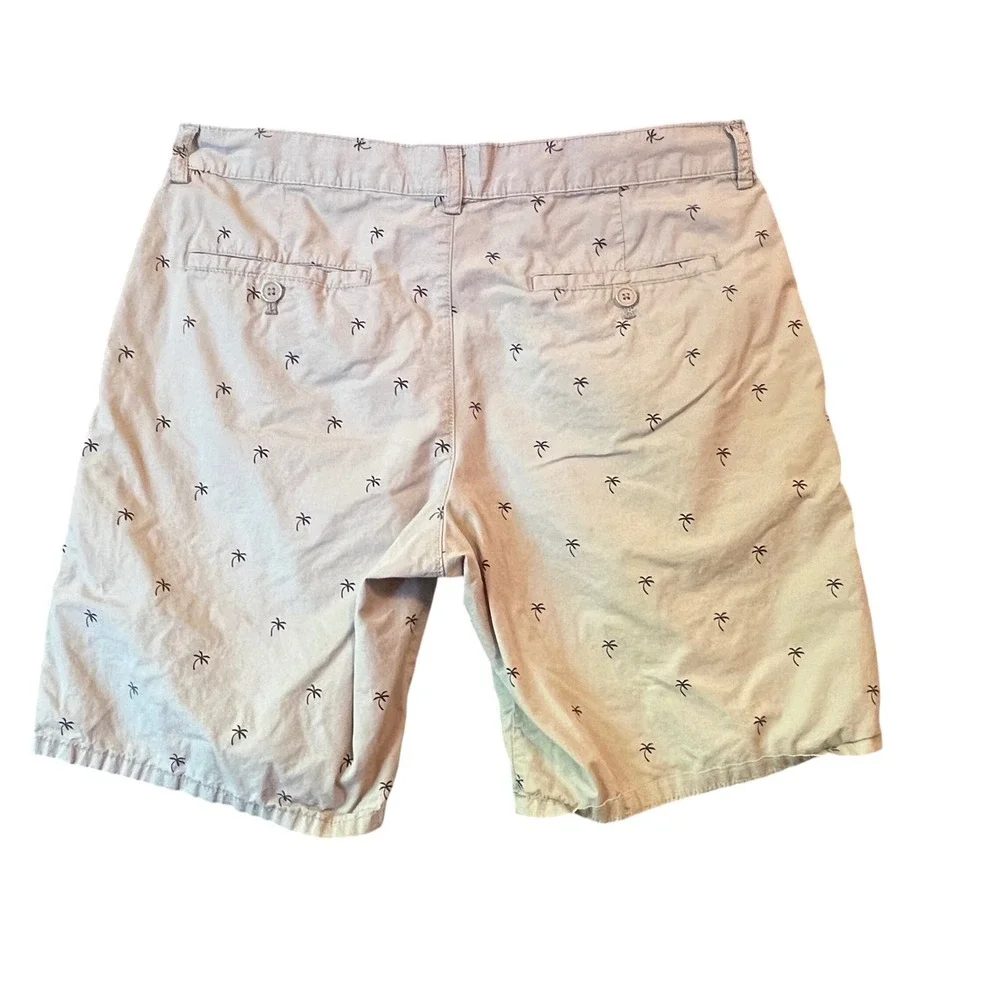 Mens Shorts Bundle Size 32 Goodfellow H&M Navy Gray Tan Palm Tree 4 Pairs Casual